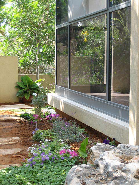 חזית חיצונית וגינה